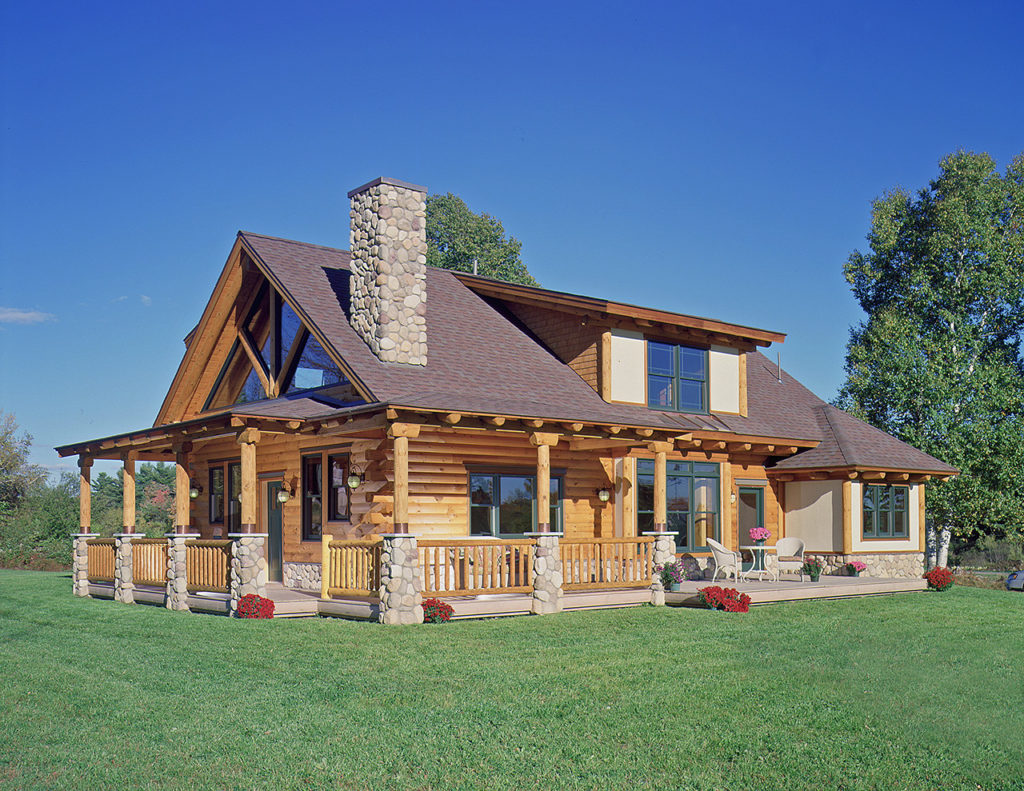 Beautiful 2-Story log home treated with Outlast® CTA Products