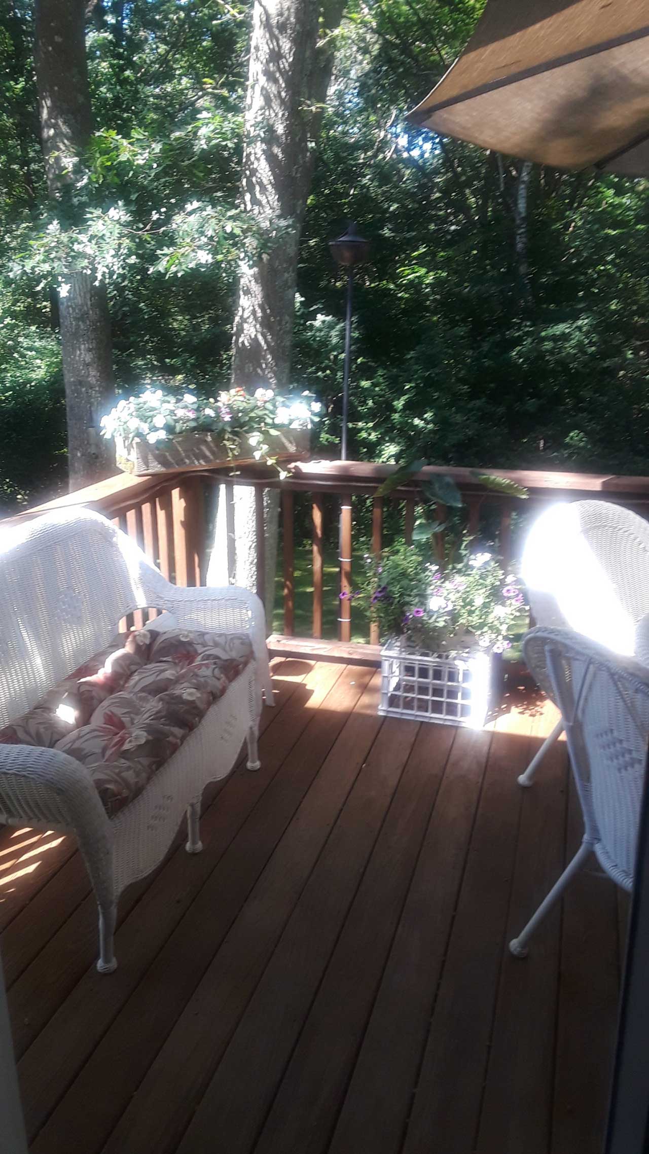 Wooden deck treated with Outlast® CTA Products to preserve and seal wood