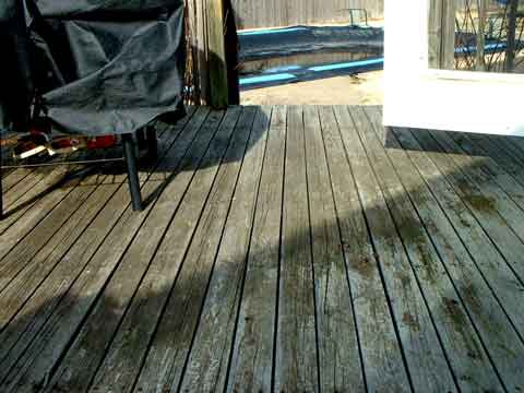 Deck before cleaning in need of treatment - Outlast® CTA Products